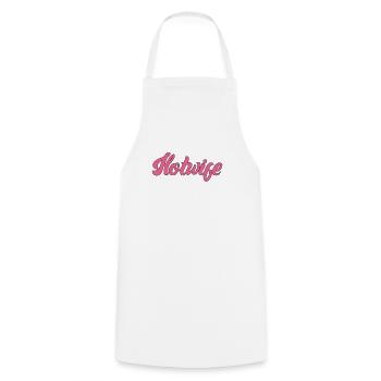 Hot Wife Vixens for Swingers Hotwife Swinging - Cooking Apron - white - Front - AI Model Male 185 dark (185cm)