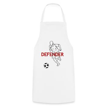 Verteidiger Abwehrspieler Fußball Spruch Geschenk - Kochschürze - Weiß - Vorne - AI Model Male 185 dark (185cm)