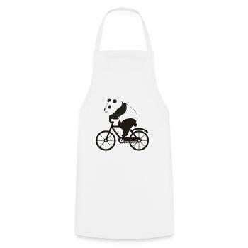 Bicycle Panda - Cooking Apron - white - Front - AI Model Male 185 dark (185cm)