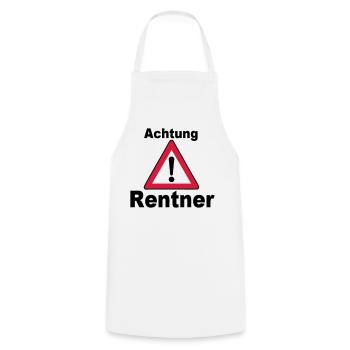 Rente Rentner Rentnerin Berufe Achtung Rentner(25) - Kochschürze - Weiß - Vorne - AI Model Male 185 dark (185cm)