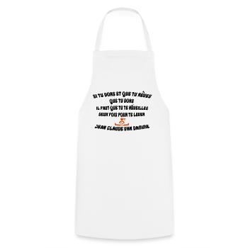 rever de dormir - Tablier de cuisine - blanc - Devant - AI Model Male 185 dark (185cm)