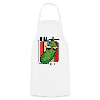 Concombre - Tablier de cuisine - blanc - Devant - AI Model Male 185 dark (185cm)