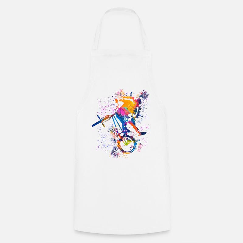 BMX / Bmx / bmx / Geschenkidee / Geburtstag - Kochschürze - Weiß