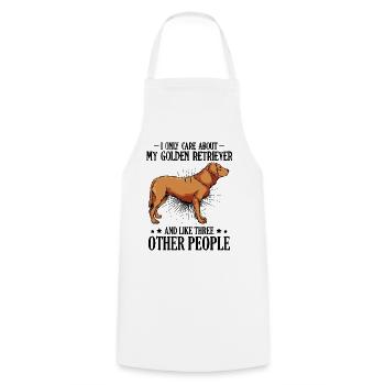 Golden retriever - Tablier de cuisine - blanc - Devant - AI Model Male 185 dark (185cm)