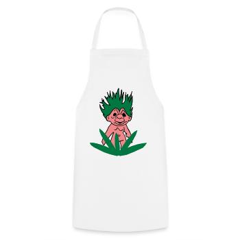 Troll yourself out! - Cooking Apron - white - Front - AI Model Male 185 dark (185cm)
