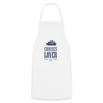 Travel Ship Cruise Ship Team Cruise - Cooking Apron - white - Front - AI Model Male 185 dark (185cm)