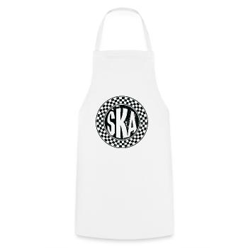 Ska music - Cooking Apron - white - Front - AI Model Male 185 dark (185cm)