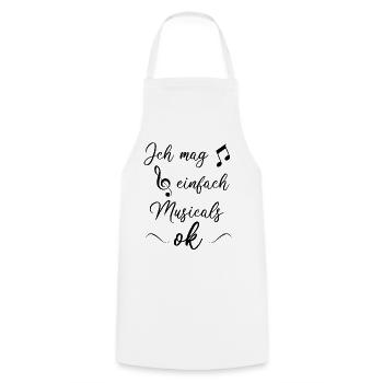 Musical Spruch Gesang Tanz Geschenk Musiktheater - Kochschürze - Weiß - Vorne - AI Model Male 185 dark (185cm)