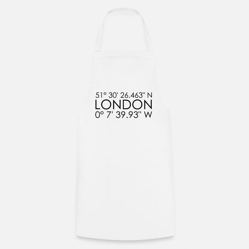 London coordinates - Cooking Apron - white