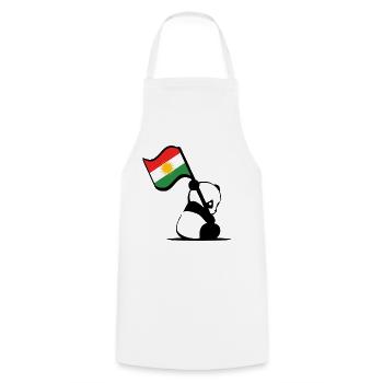 Kurdish panda. Cute panda with Kurdistan flag - Cooking Apron - white - Front - AI Model Male 185 dark (185cm)