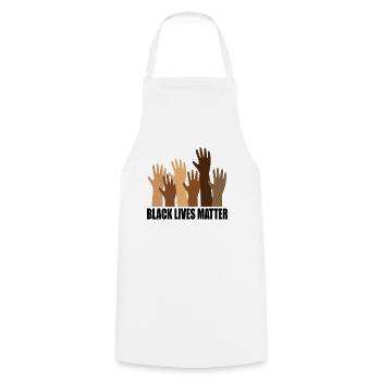 Anti racism - Cooking Apron - white - Front - AI Model Male 185 dark (185cm)