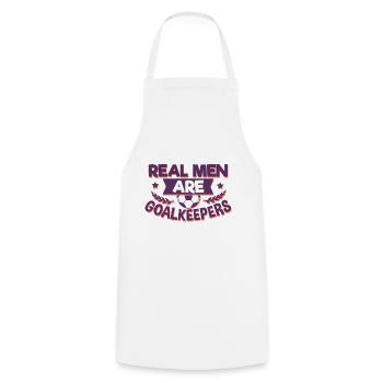 Football gardien - Tablier de cuisine - blanc - Devant - AI Model Male 185 dark (185cm)