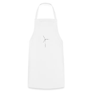 Wind power pinwheel - one line drawing - Cooking Apron - white - Front - AI Model Male 185 dark (185cm)