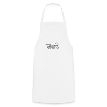 Locomotive train - one line drawing - Cooking Apron - white - Front - AI Model Male 185 dark (185cm)