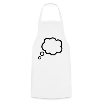Thinking Bubble Comic Thought Bubble Bubble Thoughts - Cooking Apron - white - Front - AI Model Male 185 dark (185cm)
