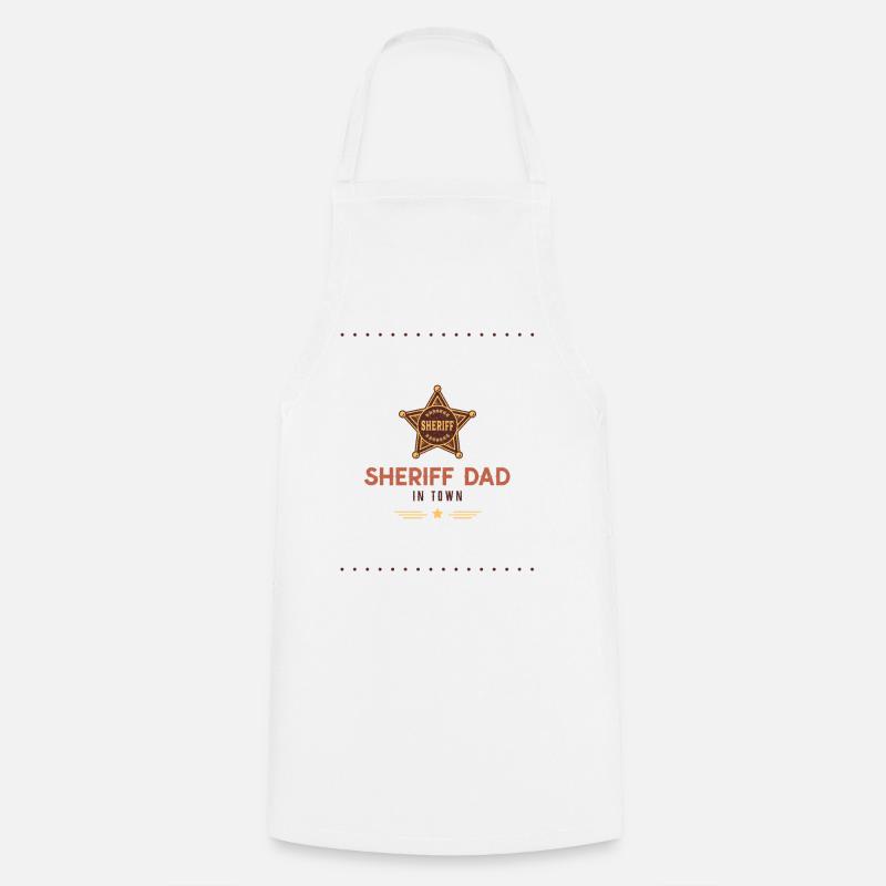Sheriff Dad Father's Day gift - Cooking Apron - white