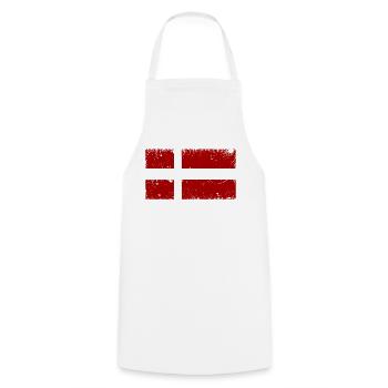 Dänemark Flagge Fischer & Dänischer Angler - Kochschürze - Weiß - Vorne - AI Model Male 185 dark (185cm)