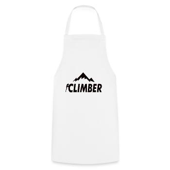 Cadeau d'escalade - Tablier de cuisine - blanc - Devant - AI Model Male 185 dark (185cm)