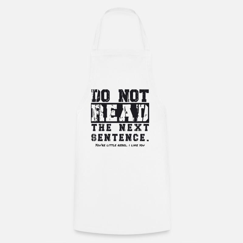do not read the next sentence - Cooking Apron - white