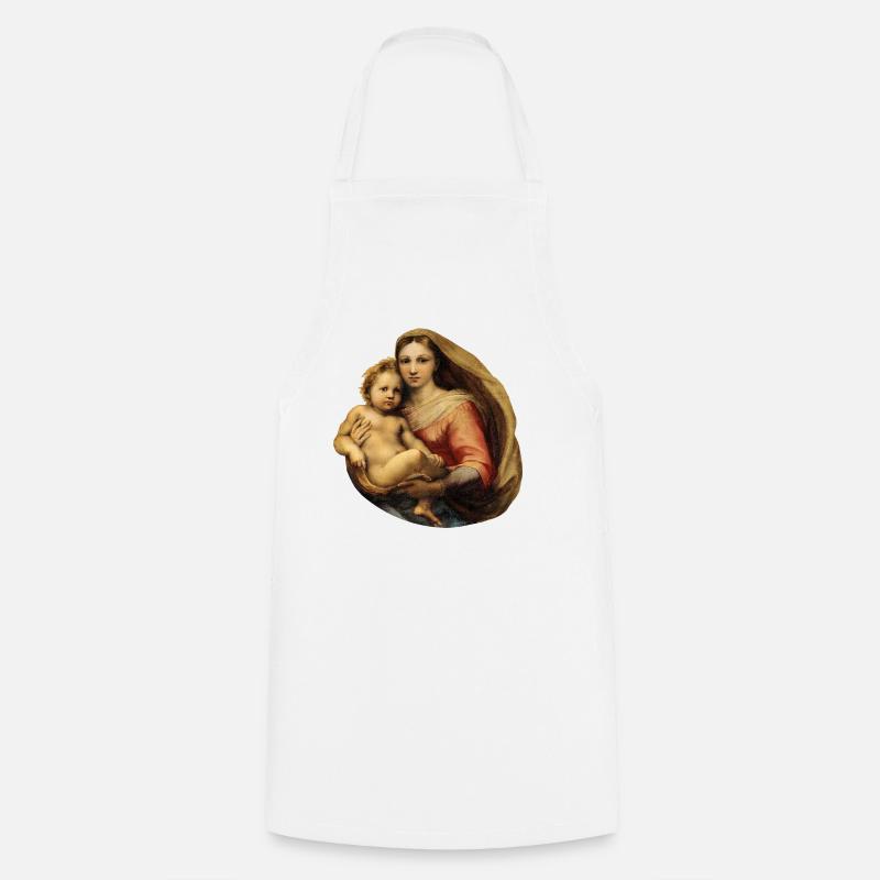 Sistine Madonna | Sistine Madonna | Raffael - Tablier de cuisine - blanc