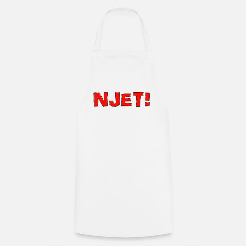 Njet! No In Russian Language Simple But Cool - Cooking Apron - white