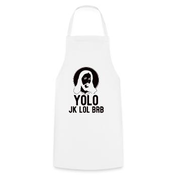 Jésus - Tablier de cuisine - blanc - Devant - AI Model Male 185 dark (185cm)
