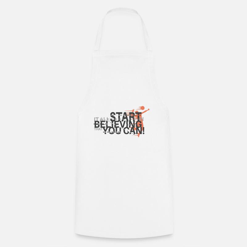 Volley- - Tablier de cuisine - blanc