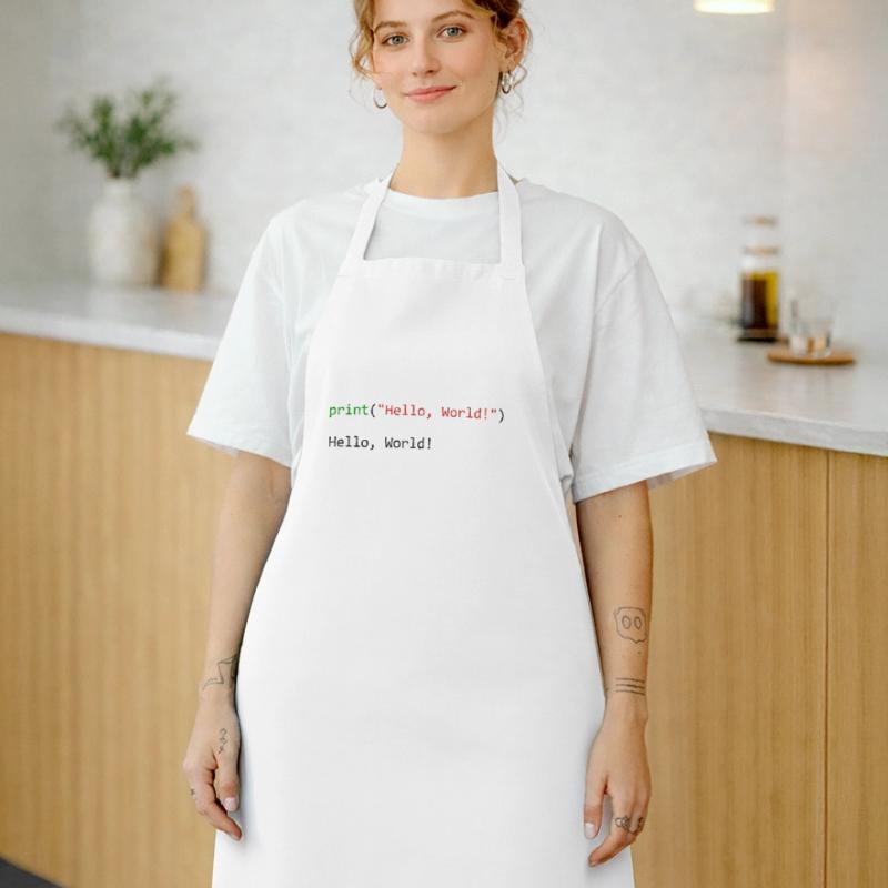 Programmeur de python cadeau Hello World Tablier de cuisine