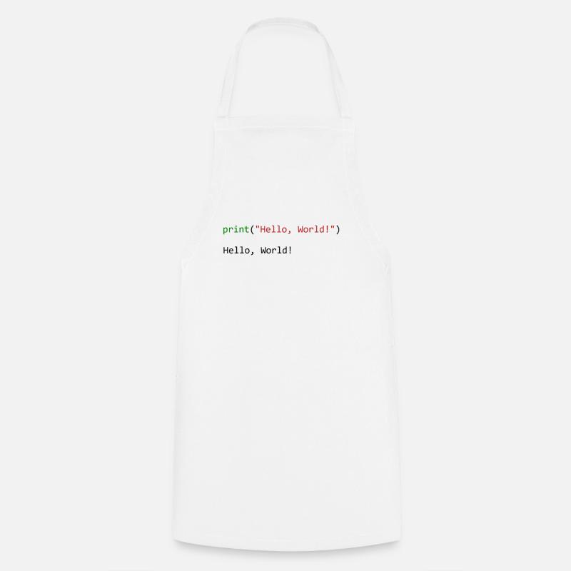 Hello World lustiges Geschenk Python Programmierer - Kochschürze - Weiß