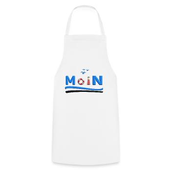 MOIN Rettungsring und Leuchtturm maritim Shirt - Kochschürze - Weiß - Vorne - AI Model Male 185 dark (185cm)