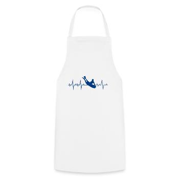 Cadeau Bodyboarding Heartbeat Bodyboard - Tablier de cuisine - blanc - Devant - AI Model Male 185 dark (185cm)