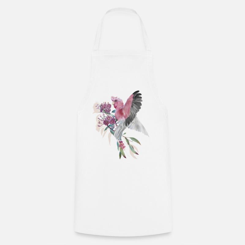 Galah sur la fleur d'eucalyptus - Tablier de cuisine - blanc