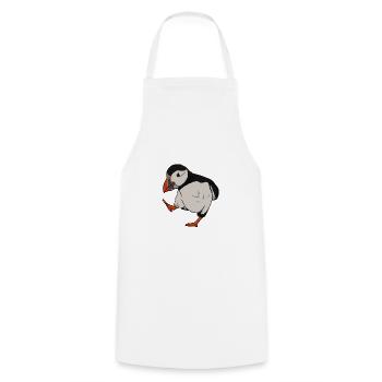 Puffin baby gift for puffins & puffins - Cooking Apron - white - Front - AI Model Male 185 dark (185cm)