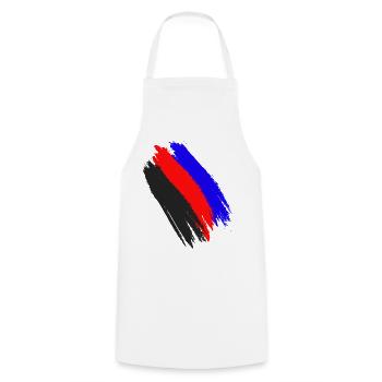 Polyamorie Flagge Polyamorös Fahne Pride Polyamory - Kochschürze - Weiß - Vorne - AI Model Male 185 dark (185cm)
