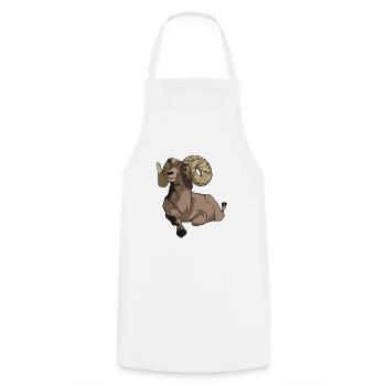 drôle de mouflons cadeau pour les fan de Moufllon - Tablier de cuisine - blanc - Devant - AI Model Male 185 dark (185cm)