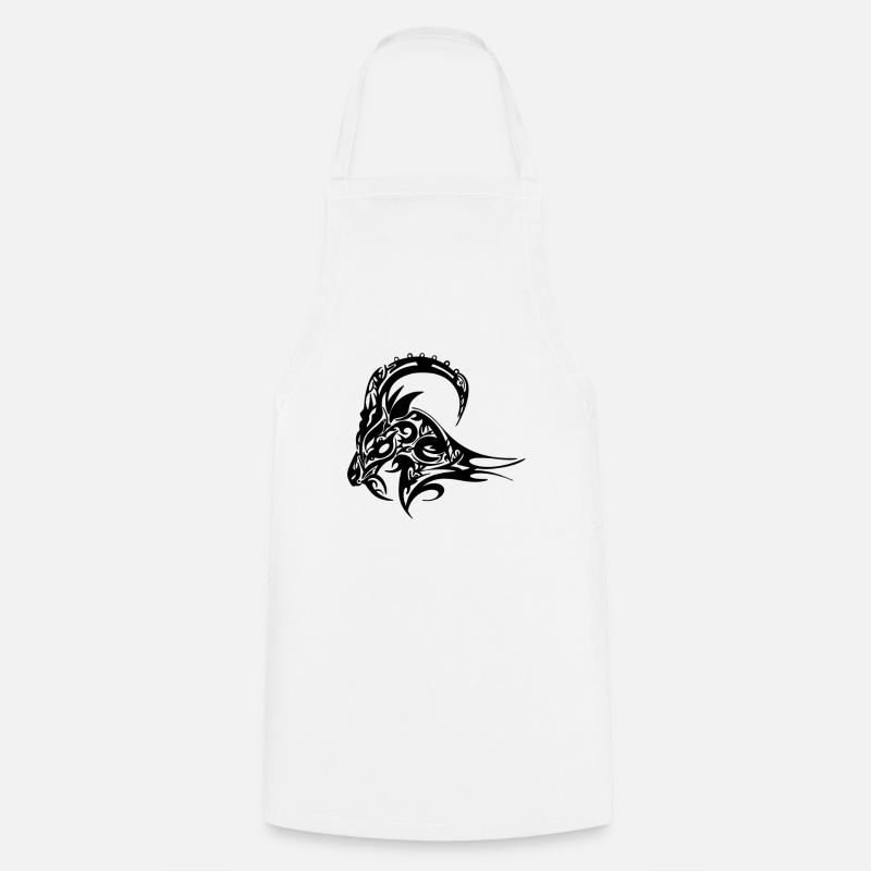 Bélier Capricorne bélier avec cornes - Tablier de cuisine - blanc