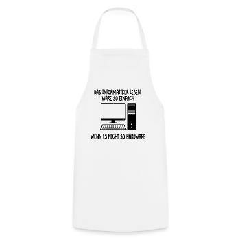 Informatiker Leben - Kochschürze - Weiß - Vorne - AI Model Male 185 dark (185cm)