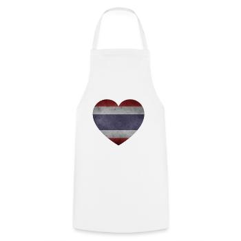 Coeur de Thaïlande - Tablier de cuisine - blanc - Devant - AI Model Male 185 dark (185cm)