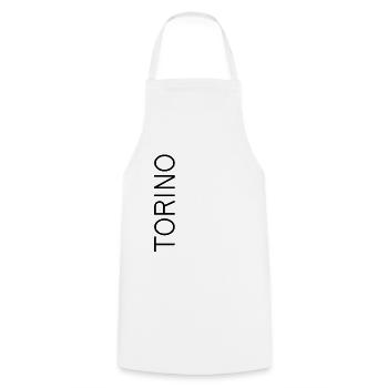 Turin – Style de faute de frappe de ville verticale - Tablier de cuisine - blanc - Devant - AI Model Male 185 dark (185cm)