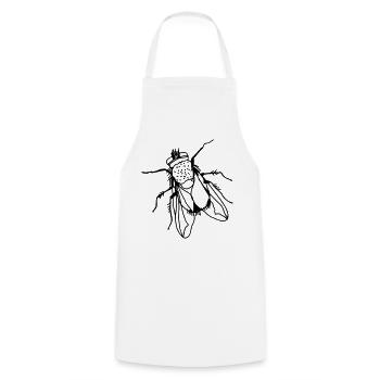 Fliege - transparent - Kochschürze - Weiß - Vorne - AI Model Male 185 dark (185cm)