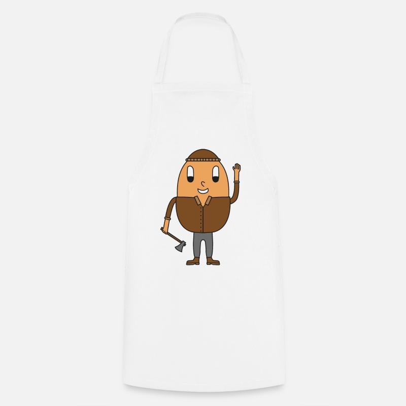 Egg lumberjack - Cooking Apron - white