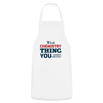 Chemistry Lovers Funny Sayings Jokes Humor Student - Cooking Apron - white - Front - AI Model Male 185 dark (185cm)