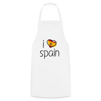 I love Spain - Cooking Apron - white - Front - AI Model Male 185 dark (185cm)