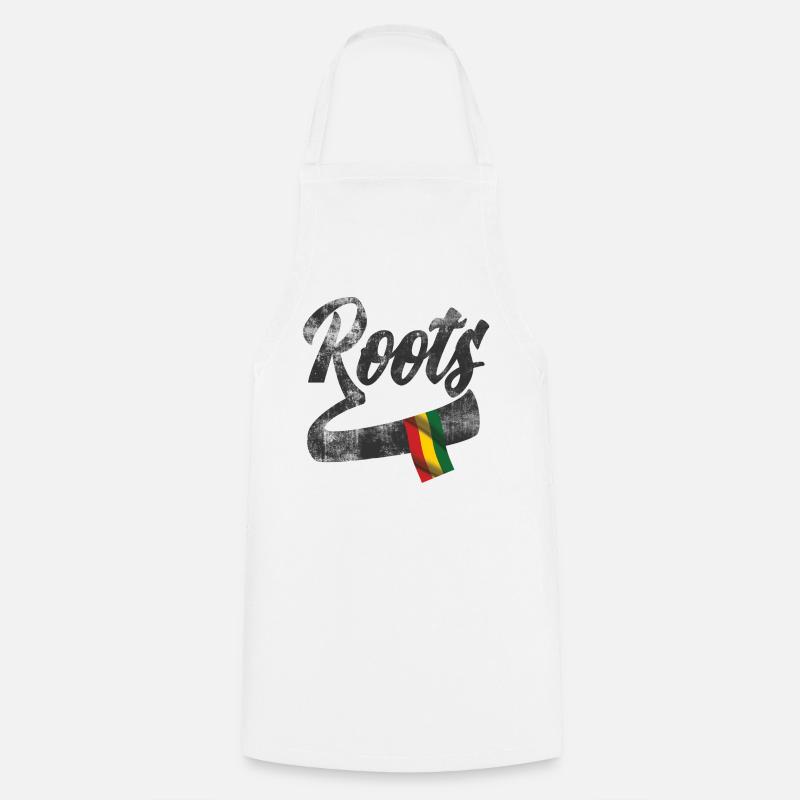 Roots Reggae Design mit farbiger Flagge - Kochschürze - Weiß