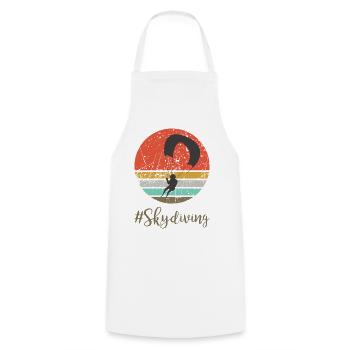 Skydiving and Parachute - Cooking Apron - white - Front - AI Model Male 185 dark (185cm)