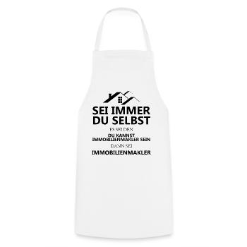 Immobilienmakler Spruch Lustig Haus Kauf Verkauf - Kochschürze - Weiß - Vorne - AI Model Male 185 dark (185cm)