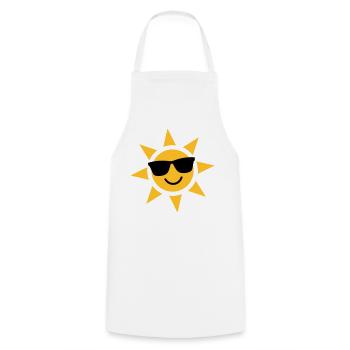 Sunny Sunglasses Sunburst - Cooking Apron - white - Front - AI Model Male 185 dark (185cm)