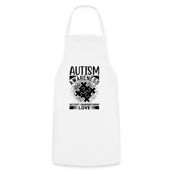 Vibrant pattern on elegant fabric - Cooking Apron - white - Front - AI Model Male 185 dark (185cm)