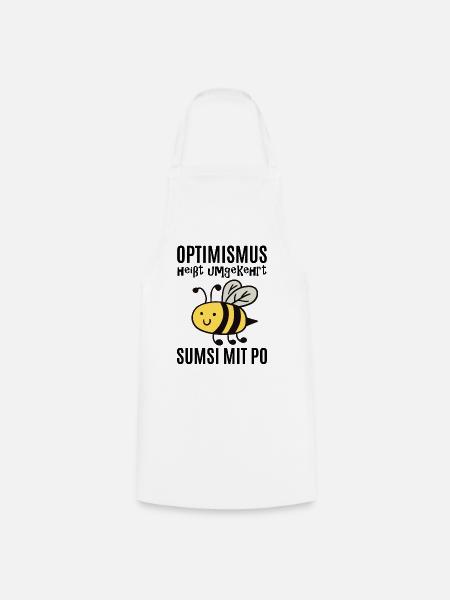 Optimismus Optimist Geschenk - Kochschürze - Weiß