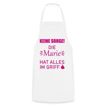 Marie Vorname Geschenk Cooler Spruch Namenstag - Kochschürze - Weiß - Vorne - AI Model Male 185 dark (185cm)